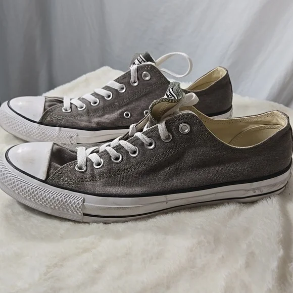 Convere Gray/Green Low Tops Size 11.5 - Picture 5 of 7